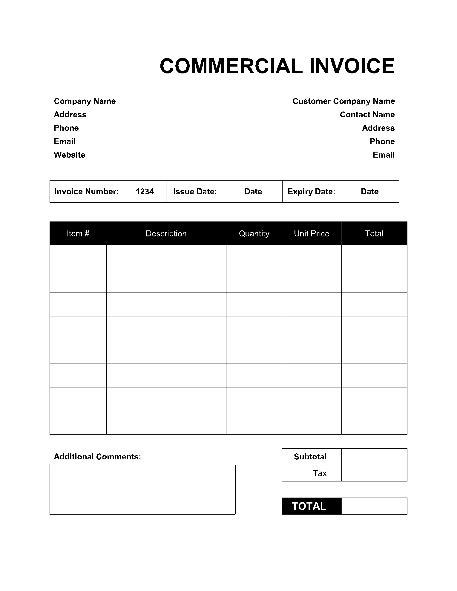 Homemade General Receipts Template For Services