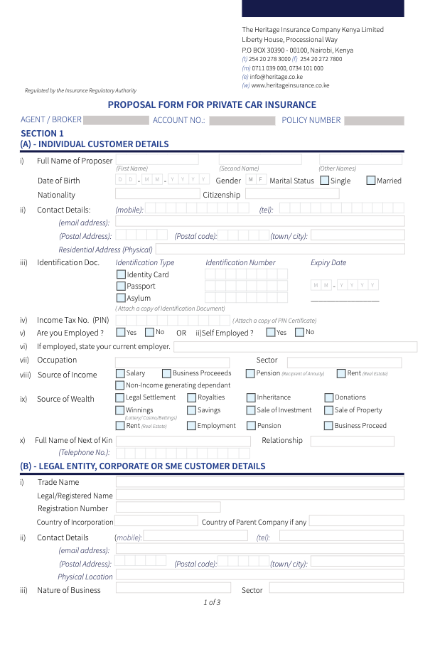 Car Insurance Card Template