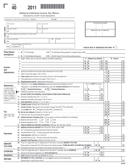 alabama tax form 40