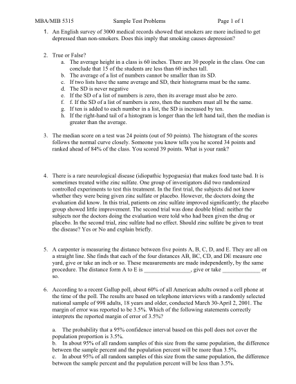 100442400-mbamib-5315-sample-test-problems-page-1-of-1-1-an-english-stat-rice