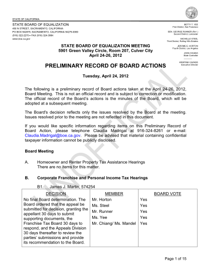 100945796-preliminary-record-of-board-actions-april-24-26-2012-preliminary-record-of-board-actions-april-24-26-2012-boe-ca