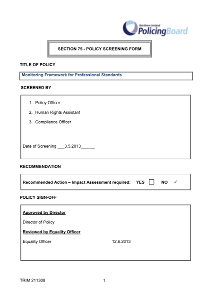 101213452-policy-screening-form-for-professional-standards-monitoring-framework