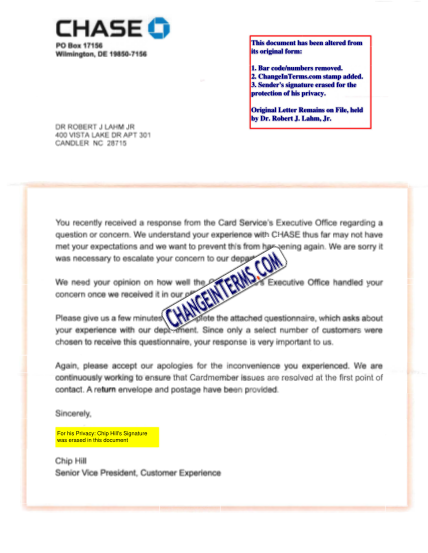 101672447-cover-letter-for-a-customer-satisfaction-survey-after-contacting-chase-card-services-executive-offices-correspondence-from-chip-hill-senior-vice-president-customer-experience-a-cover-letter-for-a-customer-satisfaction-survey-after