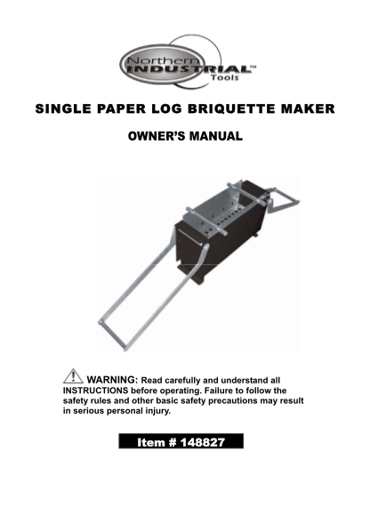 102568325-single-paper-log-briquette-maker-owner-s-manual