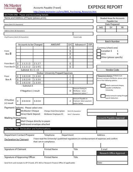 102690440-expense-report-form-mcmaster-university-mcmaster