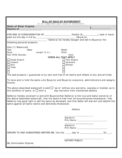 1028561-west-virginia-bill-of-sale-for-watercraft-or-boat