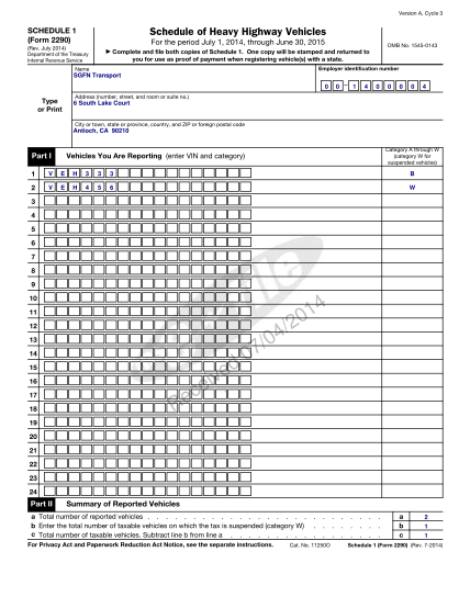 23 Irs Forms 2290 Free to Edit Download Print CocoDoc