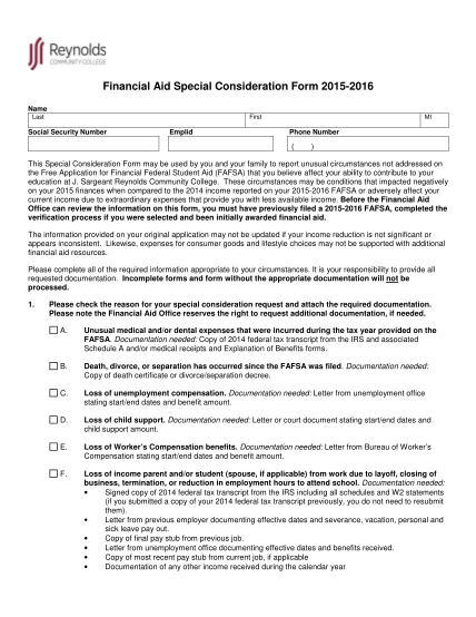 103215894-financial-aid-special-consideration-form-2015-2016-reynolds-reynolds