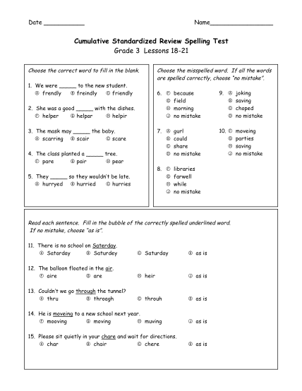 103358034-cumulative-standardized-review-spelling-test-grade-3-lessons-18-svusd