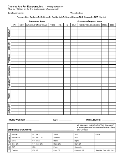 timecard template excel 2010