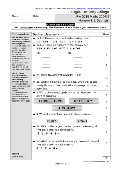 103919855-decimal-homework-sheet-level-1-and-2-adult-numeracy-uk-adult-numeracy