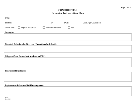 104295182-page-1-of-5-confidential-behavior-intervention-plan-date-student-check-one-id-regular-education-special-education-strengths-targeted-behaviors-for-decrease-operationally-defined-triggers-from-antecedent-analysis-on-fba-functional