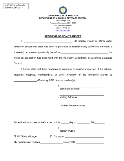 104304650-affidavit-of-non-transfer-department-of-alcoholic-beverage-control-abc-ky