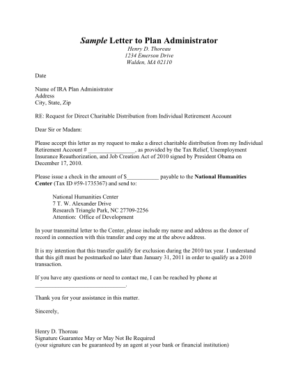 104834534-sample-letter-to-plan-administrator-news-release-december-21-2010-national-humanities-center-nationalhumanitiescenter