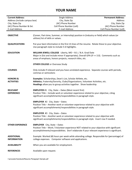 104914957-paragraph-resume-sample-william-jewell-college-jewell
