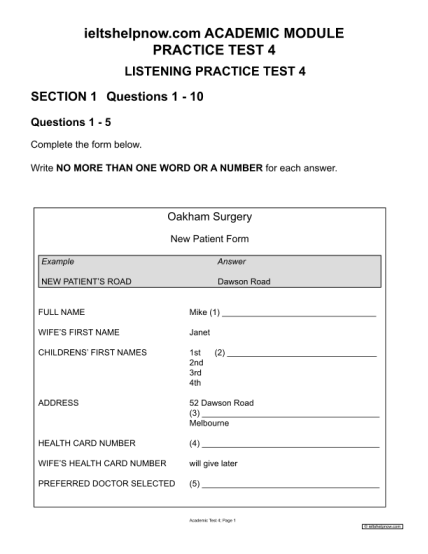 105268906-fillable-oakham-surgery-listening-audio-ielts-form