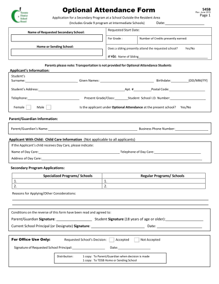 105504413-optional-attendance-form-tdsb-pdf