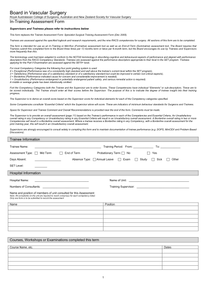 105576107-trainee-assessment-form-royal-australasian-college-of-surgeons-surgeons