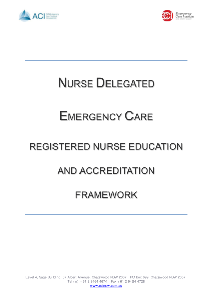 105909224-rn-education-and-accrediation-framework-for-ndec-emergency-care-institute-nurse-delegated-emergency-care-syllabus-document-for-the-training-and-assessment-of-prospective-ndec-registered-nurses-the-document-outlines-the-prerequisites