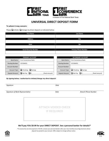 Allied Universal Direct Deposit Form