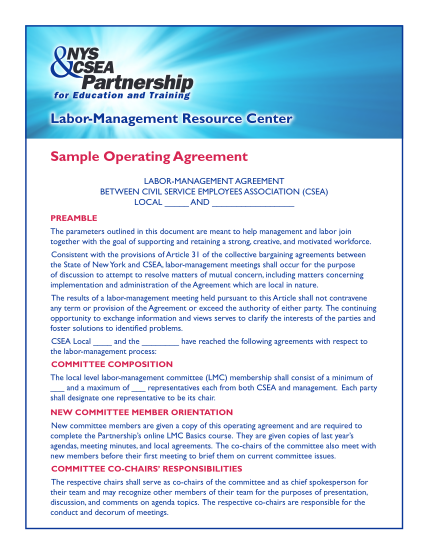 106158001-labor-management-resource-center-sample-operating-agreement-nyscseapartnership