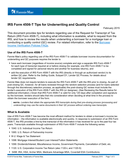 106578926-irs-form-4506t-tips-for-underwriting-and-quality-control-february-2015-this-document-provides-tips-for-lenders-regarding-use-of-the-request-for-transcript-of-tax-return-irs-form-4506t-including-what-information-is-available-what-to