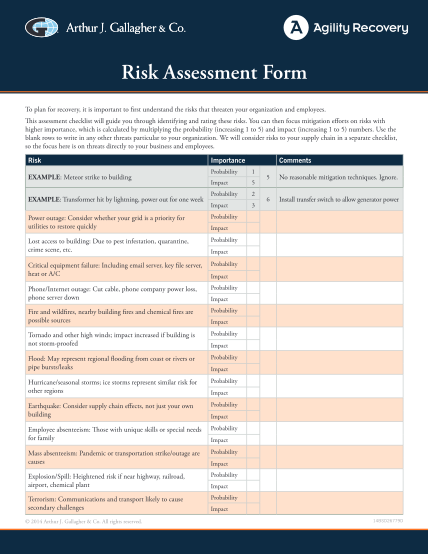 106746450-risk-assessment-form-cont-arthur-j-gallagher-co
