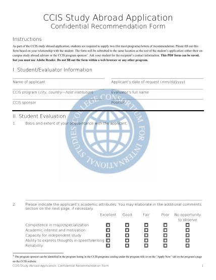 107057230-ccis-student-recommendation-form-ccis-study-abroad-ccisabroad