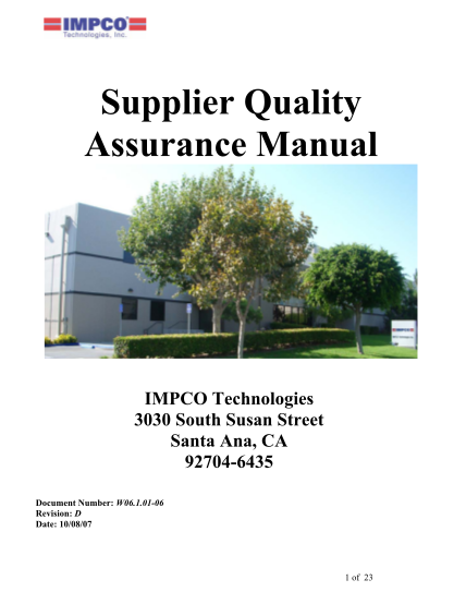 107360907-supplier-quality-assurance-manual-impco-technologies-inc-impco