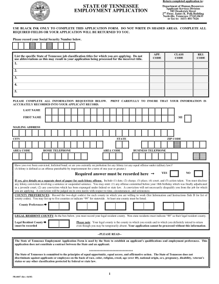108323-fillable-fillable-state-of-tennessee-employment-application-form-tn