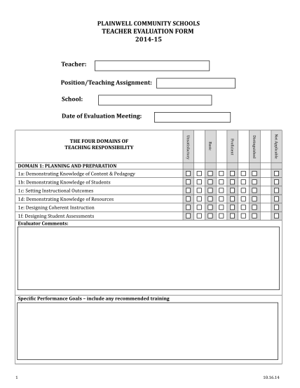 108594861-teacher-evaluation-bform-2014b-15-plainwell-community-bb-plainwellschools