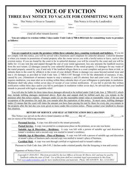 108956579-eviction-notice-for-committing-waste-damages-utah-eviction-law