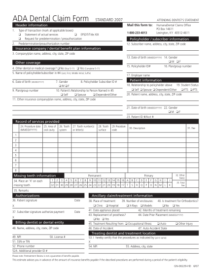 18 humana dental claim form - Free to Edit, Download & Print | CocoDoc