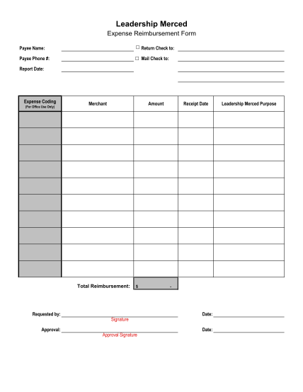33 Expense Reimbursement Form page 2 - Free to Edit, Download & Print ...