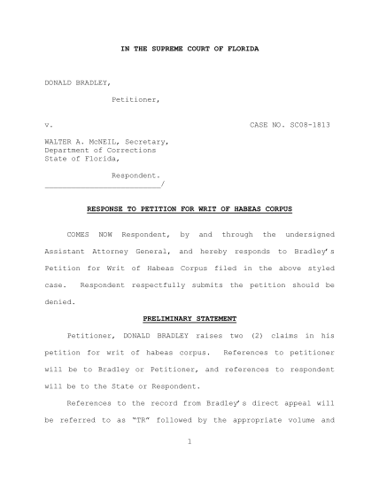 110770655-response-to-petition-for-writ-of-habeas-corpus-florida-state-bb-archive-law-fsu