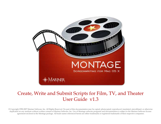 1109276-montage-userguide-montage-user-guide-110mwd--mariner-software-various-fillable-forms