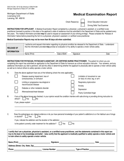 11095421-fillable-michigan-department-of-state-licensing-unit-medical-examination-report-form-michigan