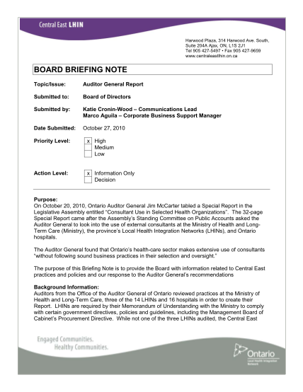 111405216-briefing-note-on-auditor-generals-report-central-east-lhin-centraleastlhin-on