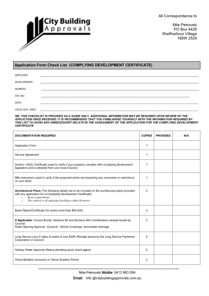 112376585-complying-development-certificate-checklist-form-pdf