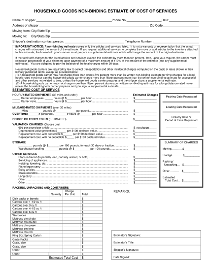 112505472-household-goods-non-binding-estimate-of-cost-of-servicesd-fortress-wa