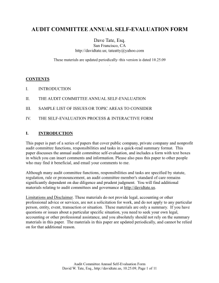 113257628-audit-committee-annual-self-evaluation-form-david-w-tate
