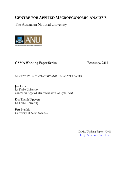 113377812-monetary-exit-strategy-and-fiscal-spillovers-cama-crawford-anu-edu