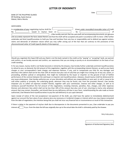 25 Indemnity Letter Page 2 Free To Edit Download And Print Cocodoc 0450