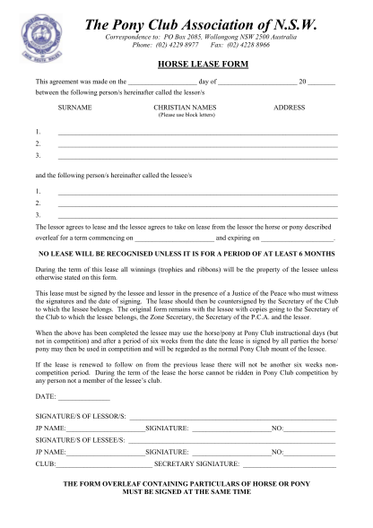 114110318-horse-lease-form-pony-club-association-of-nsw