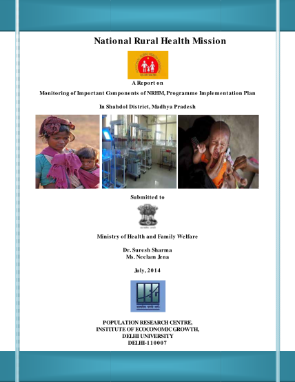 114619308-national-rural-health-mission-a-report-on-monitoring-of-important-components-of-nrhm-programme-implementation-plan-in-sha-shahdol-district-madhya-pradesh-submitted-to-ministry-of-health-and-family-welfare-dr-iegindia