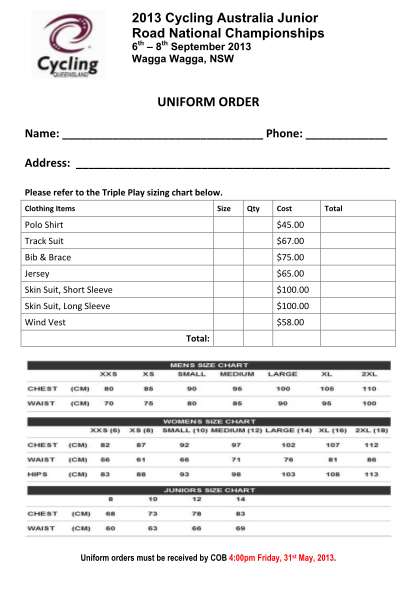 114772735-uniform-order-bformb-cycling-australia