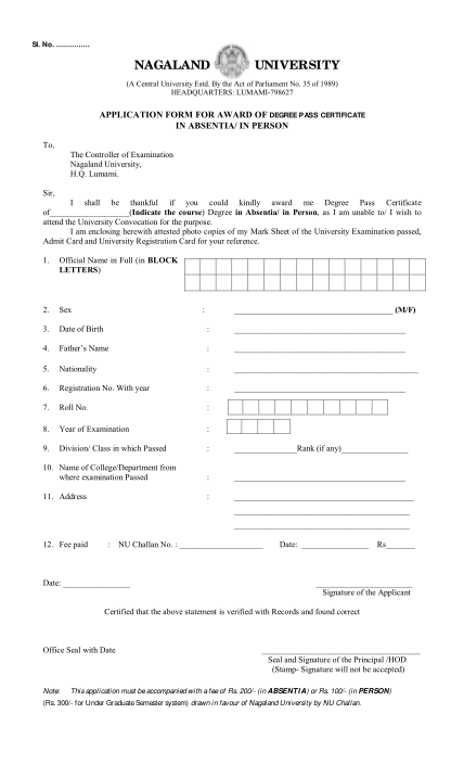 115254650-fillable-nagaland-university-pass-certificate-forms