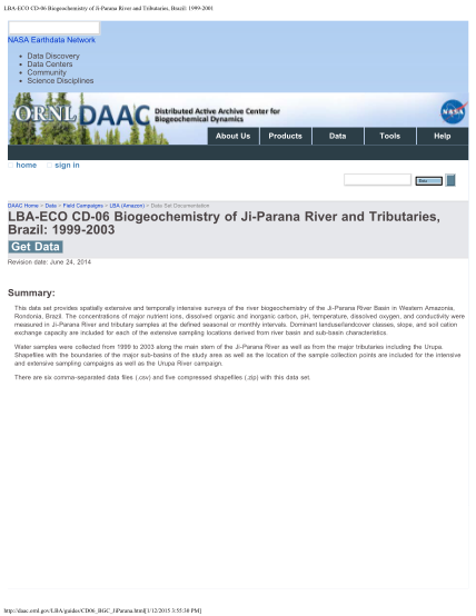 115939935-lba-eco-cd-06-biogeochemistry-of-ji-parana-river-and-tributaries-brazil-ftp-daac-ornl