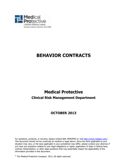 115986004-behavior-contracts-welcome-medical-protective-medpro