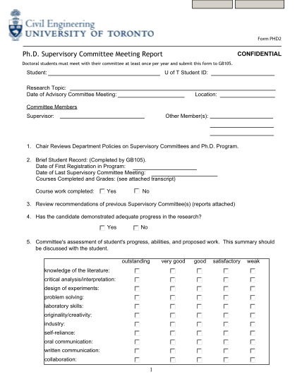 116017195-phd-supervisory-committee-meeting-report-form-civil-mineral-civil-engineering-utoronto